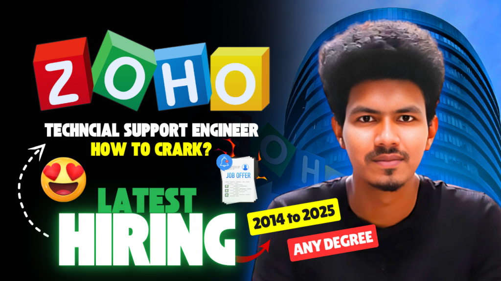 ZOHO Hiring Techical support engineer